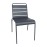 Bolero Amalfi Slatted Steel Side Chairs Grey (4 Pack)