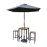 Bolero Black Steel & Acacia Wood Bar Stools (2 Pack)