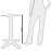 Bolero Cast Iron Decorative Brasserie Table Leg Base