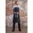 Southside Denim Cross-Back Bib Apron Black