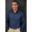 Brook Taverner Mens Jasper Long Sleeve Chambray Shirt Navy 15 1/2