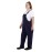 Southside Cotton Canvas Bib & Brace Dungarees Navy Blue L