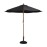 Bolero Round Parasol 3m Diameter Black