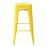 Bolero Bistro Yellow Steel High Stool (4 Pack)