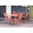 Bolero Amalfi Slatted Square Steel Folding Table Terracotta 700mm