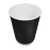 Fiesta Recyclable Coffee Cups Ripple Wall Black 340ml / 12oz (25 Pack)