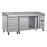 Polar U-Series Double Door Pizza Counter with Granite Top and Dough Drawers 290Ltr
