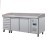 Polar U-Series Double Door Pizza Counter with Granite Top and Dough Drawers 290Ltr