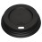 Fiesta Black Polystyrene Lids for 8oz Coffee Cups (1000 Pack)