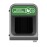 Rubbermaid Configure Recycling Bin with Mixed Recycling Label Green 57Ltr