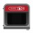 Rubbermaid Configure Recycling Bin with Plastic Recycling Label Red 87Ltr