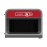 Rubbermaid Configure Recycling Bin with Plastic Recycling Label Red 125Ltr