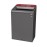Rubbermaid Configure Recycling Bin with Plastic Recycling Label Red 125Ltr