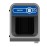 Rubbermaid Configure Recycling Bin with Paper Recycling Label Blue 57Ltr