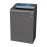 Rubbermaid Configure Recycling Bin with Paper Recycling Label Blue 125Ltr
