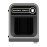 Rubbermaid Configure Recycling Bin with General Waste Label Black 57Ltr