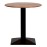 Turin Metal Base 600mm Round Dining Table w/Laminate Top in Planked Oak
