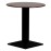 Turin Metal Base 600mm Round Dining Table with Laminate Top in Walnut