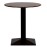 Turin Metal Base 600mm Round Dining Table with Laminate Top in Walnut