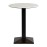 Turin Metal Base 600mm Round Poseur Table with Laminate Top in Marble