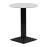 Turin Metal Base 600mm Round Poseur Table with Laminate Top in Marble
