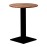 Turin Metal Base 600mm Round Poseur Table w/Laminate Top in Planked Oak