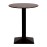 Turin Metal Base 600mm Round Poseur Table with Laminate Top in Walnut