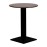 Turin Metal Base 600mm Round Poseur Table with Laminate Top in Walnut