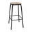 Bolero Cantina High Stools with Wooden Seat Pad Black (4 Pack)