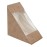 Colpac Recyclable Kraft Front-Loading Sandwich Wedges With PLA Window (500 Pack)