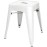 Bolero Bistro Steel Low Stool White (4 Pack)