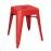 Bolero Bistro Steel Low Stool Red (4 Pack)