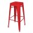 Bolero Bistro Steel High Stool Red (4 Pack)