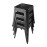 Bolero Bistro Steel Low Stool Black (4 Pack)