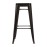 Bolero Bistro Steel High Stool Black (4 Pack)