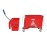 Jantex Kentucky Red Mop Bucket and Wringer 15Ltr