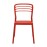 Newquay Ocean Plastic Outdoor Chair in Red (4 Pack)