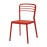 Newquay Ocean Plastic Outdoor Chair in Red (4 Pack)