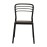 Newquay Ocean Plastic Outdoor Chair in Black (4 Pack)