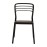 Newquay Ocean Plastic Outdoor Chair in Black (4 Pack)