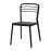 Newquay Ocean Plastic Outdoor Chair in Black (4 Pack)