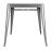 Bolero Bistro Square Steel Table Gun Metal 668mm