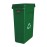 Rubbermaid Slim Jim with Venting Channels Green with Recycling Logo 87Ltr