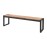 Bolero Acacia Wood and Steel Industrial Benches 1600mm (2 Pack)