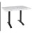 Bolero Pre-Drilled Rectangular Table Top Marble Effect 700mm