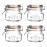 Kilner Square Clip Top Jar 0.5Ltr (4 Pack)