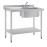 Vogue Single Sink Left Hand Drainer 1000mm
