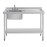 Vogue Single Sink Right Hand Drainer 1200mm