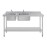 Vogue Double Sink Right Hand Drainer 1500mm