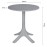 Bolero Lorenzo 600mm Round Café Table - Medium Grey